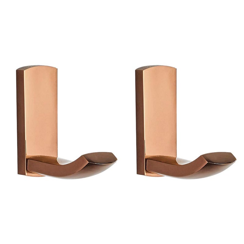 Aothpher 2 Pack Wall Mounted Copper Towel Robe Hook Bath Kitchen Heavy Duty,Rose Gold Polished - Image 1